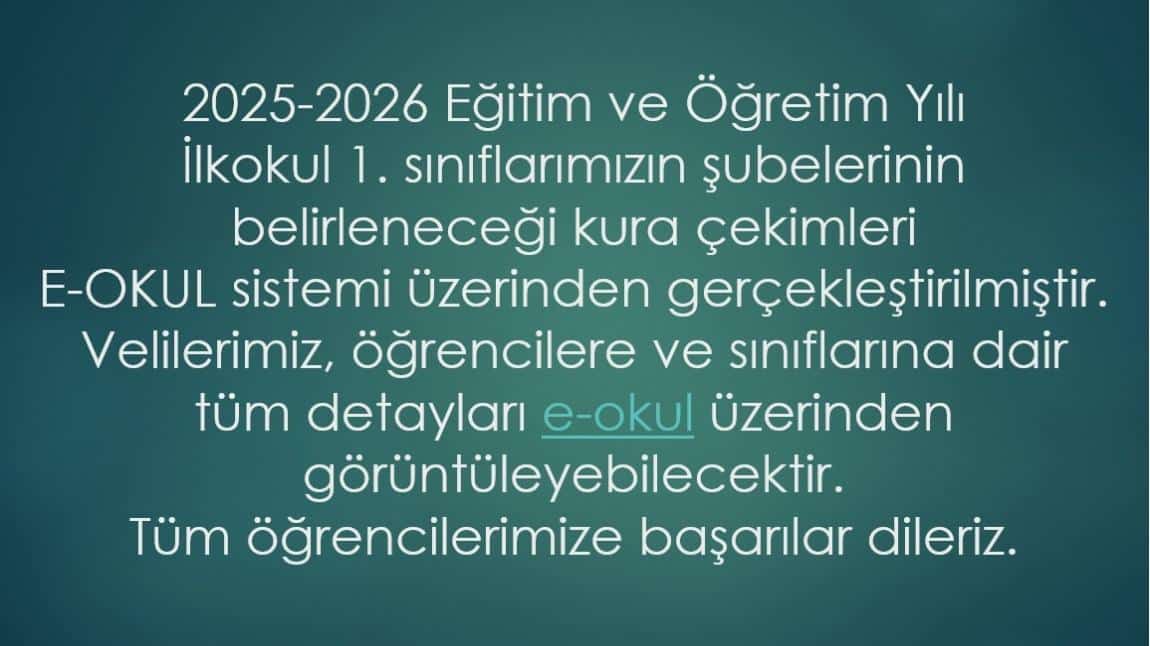 1. SINIF KURA SONUÇLARI